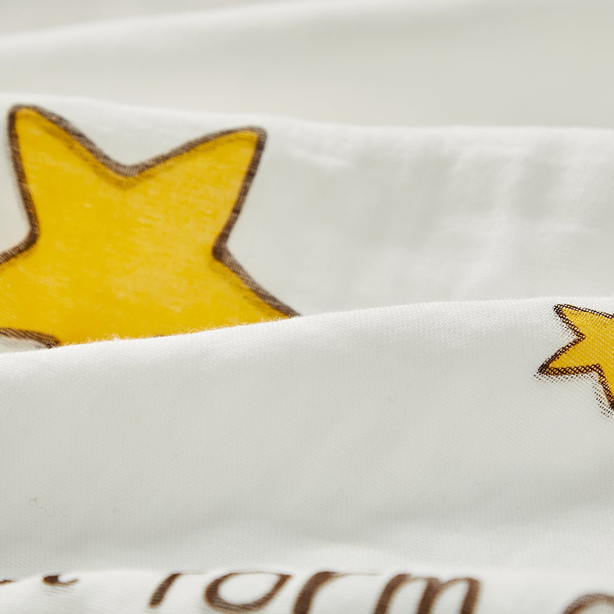 Couverture de bain pour bébé Future Stars en coton à six couches jaune